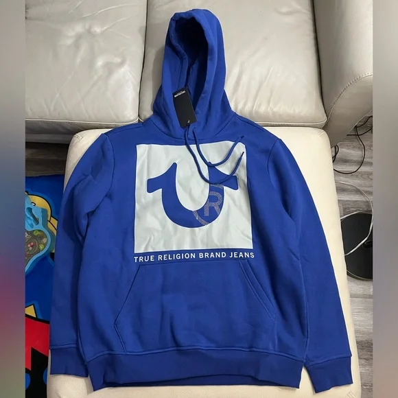 NWT - True Religion Men's Studded Icon Hoodie - Size L - Picture 5 of 13